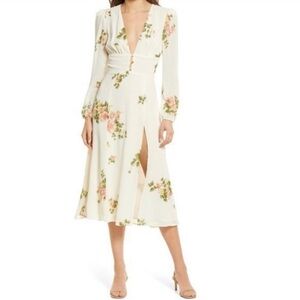Reformation Lorne Long Sleeve Midi Dress